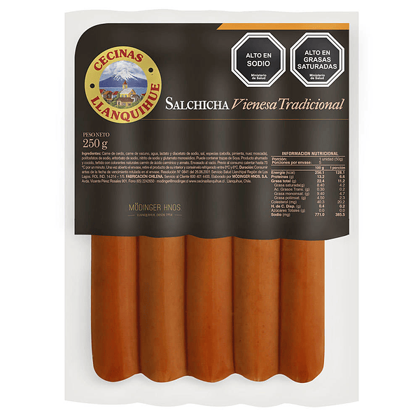 Salchicha Llanquihue 250 Gr