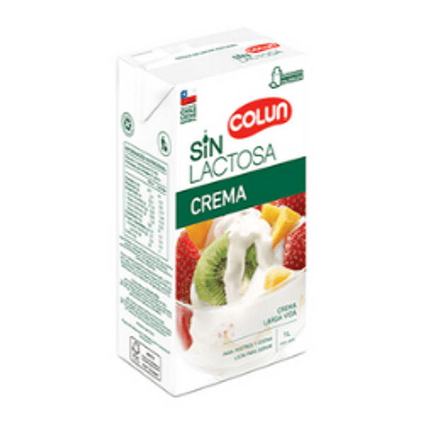 [1258] Crema Batir Sin Lactosa Colun 1 Lt