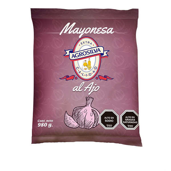 [832] Mayonesa Ajo Agrosilva 980 Gr