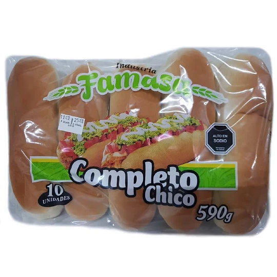 Pan Completo Chico Famasa 10 Un