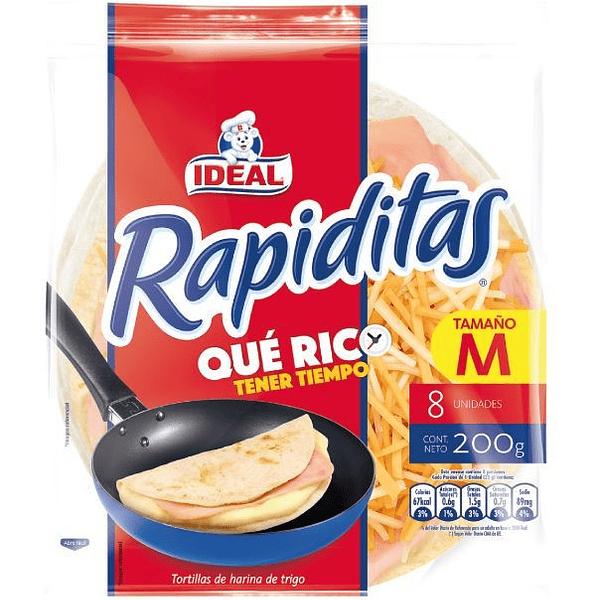 Tortillas Rapiditas 8 Un.