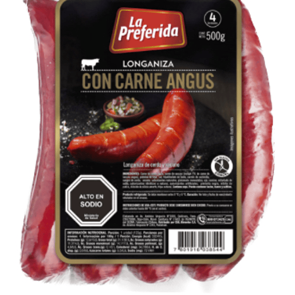 [1784] Longaniza Angus La Pref. 500 G