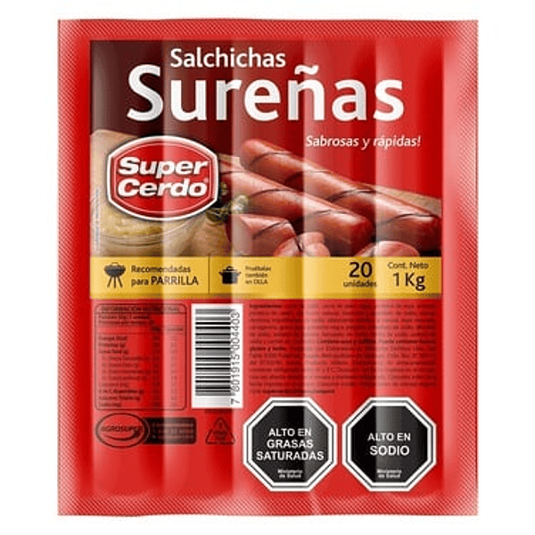 [772] Vienesa Sureña Super Cerdo 1 Kg