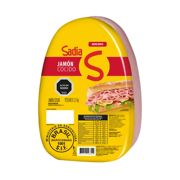 Jamón Cocido De Cerdo Sadia