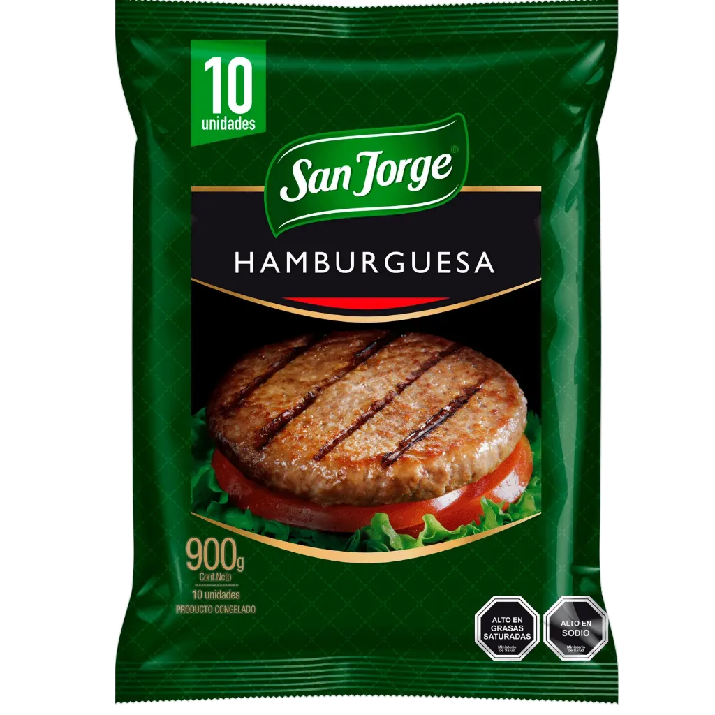 [1918] Bolsa Hamburguesa San Jorge 10 Un X 90 Gr