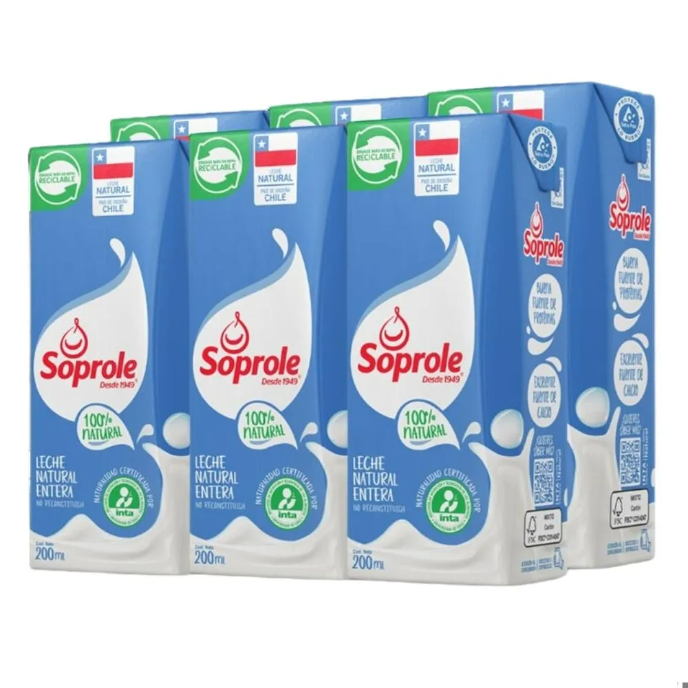 Leche Natural Soprole 200 Cc
