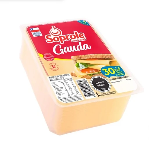 [912] Queso Gauda 500 Grs Soprole Laminado